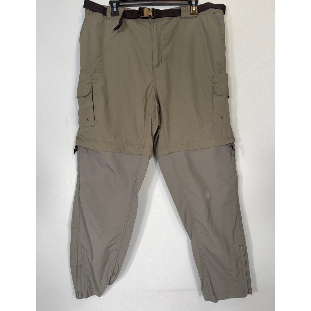 Magellan Outdoors Pants‎ Men's XL Olive Fish Gear Convertible Water Repellent